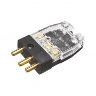 KUPO TSP-20LMC 3 STAGE PIN LINE MALE CONNECTOR, CLEAR TYPE